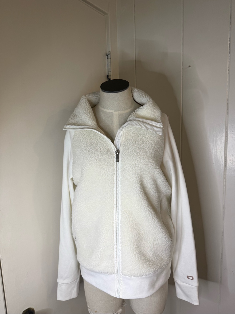 OGIO Cream Sherpa Zip Jacket Sz S
